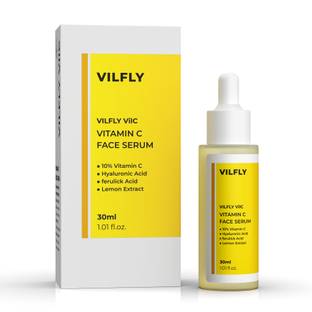 VILFLY 10% Vitamin C Serum & Hyaluronic Acid For Glowing Skin & Dark Spot Reduction