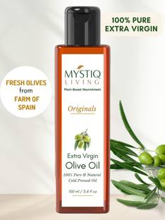 Mystiq Living Extra Virgin Olive Oil For Face, Skin, Hair and Body Massage