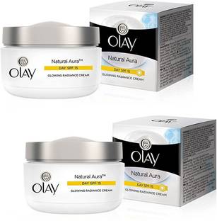 OLAY Natural Aura Day SPF 15 Glowing Radiance Cream (Pack of 2) 50g X 2