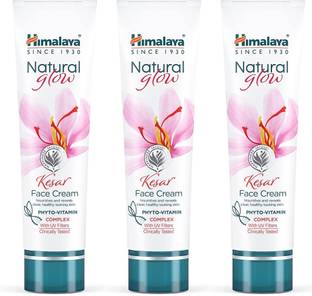 HIMALAYA Natural Glow Face Cream (P of 3X50g)with Kesar &(Free Canvas Pouch Worth)