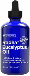 Radha Beauty Eucalyptus Essential Oil - Big 4 Oz - 100% Pure & Natural Therapeutic Grade