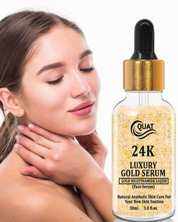 QUAT Pure 24 carat GOLD face serum for anti-aging, fairness, skin brightening