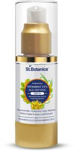 St.Botanica Vitamin C 15%, E & Hyaluronic Acid Face Serum (Brightening + Anti Aging), 30ml - Age Defying & Skin Clearing Serum