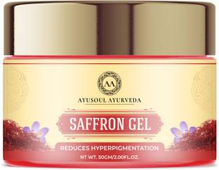 Ayusoul Ayurveda Saffron Nourishing Face Gel, Serum For Radiant Glowing Skin, Reduce Wrinkles