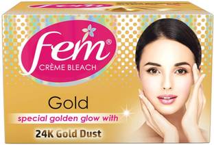 Fem Salon Professional Creme Bleach Gold Special Golden Glow 24k Gold Dust