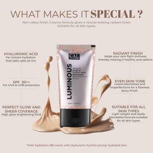 CAL Losangeles Luminous BB Cream High Glow Long Lasting Natural Coverage(Light Dew)