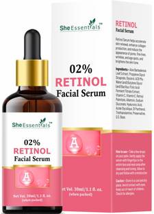 She Essentials 2% Retinol Face Serum For Anti Aging | Night Serum to Reduce Fine Line & Wrinkle