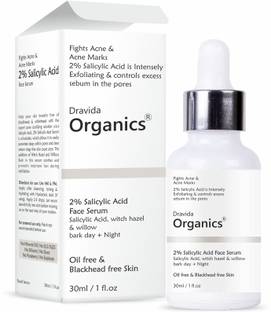 Dravida Organics Salicylic Acid Serum for Acne, Blackheads and Whiteheads Removal
