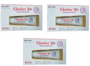 MOLCARO # Glowher 30 plus skin lightening cream 20 gm pack of 03