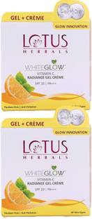 LOTUS HERBALS WhiteGlow Vitamin-C Radiance Gel Creme ( Pack of 2 ) ( 35gm 2 )