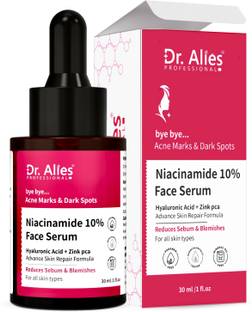 Dr. Alies Professional 10% Niacinamide Serum for Acne Marks with Zinc for Acne, Acne Marks & Blemishes