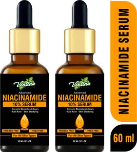 Ventina Organics 10% Niacinamide & Rice Water Face Serum for Clear & Bright skin and Acne Marks