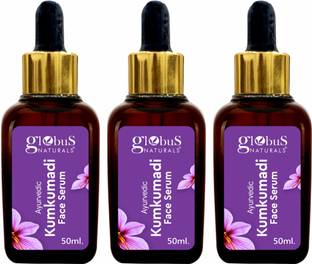 Globus Naturals Kumkumadi Skin Lightening Face Serum Suitable for All Skin Types (Pack 0f 3)