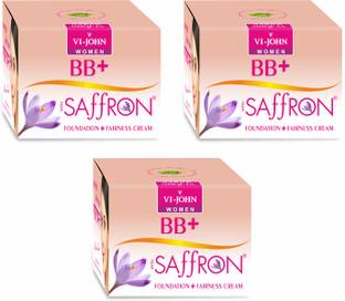VI-JOHN WOMEN Saffron BB+ Cream Foundation + Fairness Cream Pack Of 3