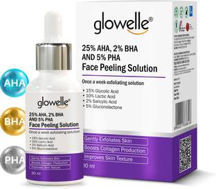 glowelle 25% AHA 2% BHA 5% PHA Face Peeling Solution Face Serum Cleansing Glowing Skin