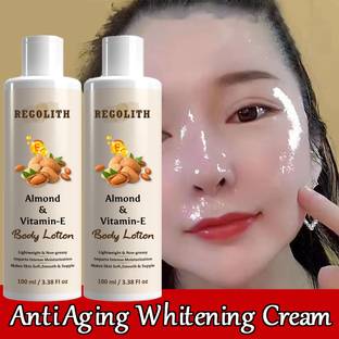 Regolith Body Lotion for Very Dry Skin, Nourishing Body Milk with Almond Oil & Vitamin E