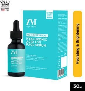 ZM Zayn & Myza Hyaluronic Acid 1.5% with 24k Gold Face Serum, Skin Hydration