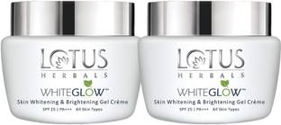 LOTUS HERBALS WHITEGLOW Skin brightening Gel Cream SPF 25 PA+++ ( Pack of 2 ) (35gm 2 )