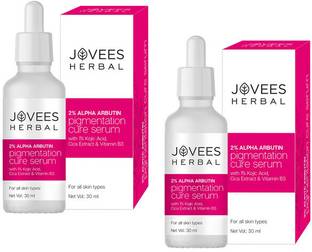 JOVEES 2% Alpha Arbutin Pigmentation Cure Serum for Glowing Skin, Removes Dark Spots