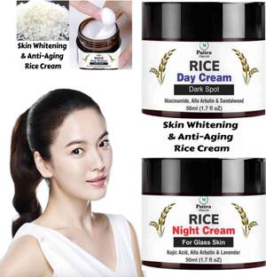 Pattra Rice Day & Night Cream with Rice water for Skin Dark Spot, Glass Skin Tone