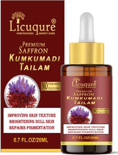 licuqure Premium Kumkumadi Tailam | Saffron Oil For Lumionus Whitening | With Sandalwood Extracts | Ultimate Elixir For Skin