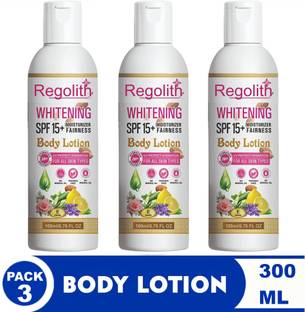 Regolith Whitening Body Lotion SPF 15 + Moisturiser Fairness For Face, Hand & Body