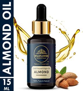 Wildflower essentials Almond Oil (prunus dulcis) Cold Pressed face Oil For Glowing Skin