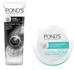 POND's PURE DETOX FACEWASH 50G+ LIGHT MOISTURISER CREAM 50G 100G