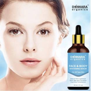 DONNARA organics Face and Body Skin Whitening Serum Uneven tone, Reduce Dark Spot