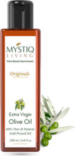Mystiq Living Extra Virgin Olive Oil For Face, Skin, Hair and Body Massage