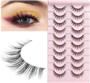 Facejewel False Eyelashes 3D Lashes Natural Look Fake Eyelashes Soft Lashes 10 Pairs