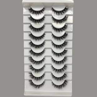 trandivo Hand Made False Eyelashes – Reusable for party makeup and Bridal(10 pair set)