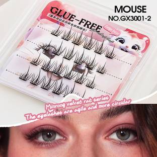 AuQuest GEGE BEAR Mouse Glue-Free False Eyelashes – Natural-Looking Eye Lashes for Women