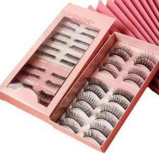 Facejewel Pair Of 10 Professional & Soft Natural Soft 3D Eyelashes