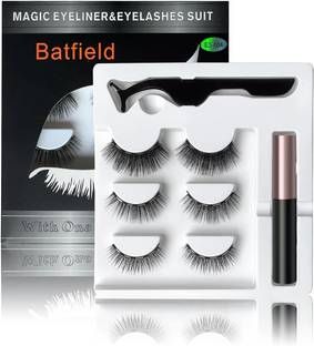 batfield 6PCS Magnetic False Eyelashes, Reusable Fake Eyelashes , Natural False Eyelashes