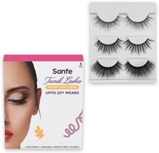 Sanfe Instant Star Lashes False Eyelash Long Lasting Natural Look with Glue 3 pairs