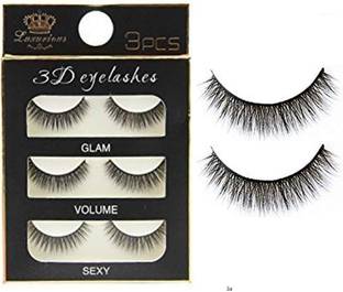 Morbee 3 Pairs Black Handmade Natural 3D Thick Long False Eyelashes 3a