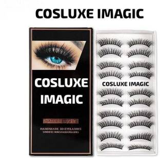 COSLUXE IMAGIC PROfessional Synthetic Fibers False Eyelashes,Natural & soft 100% Handmade -08