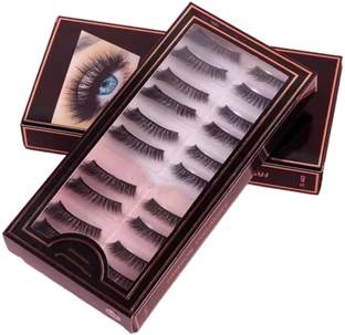 ZehrVibe 100% Handmade 3D Eyelashes Pack 10 Pairs (pack of 1)