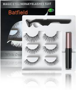 batfield 6PCS Magnetic False Eyelashes, Reusable Fake Eyelashes , Natural False Eyelashes