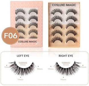 COSLUXE IMAGIC 3D FAKE EYELASHES,FALSE EYELASHSE KIT HANDMADE & NATURAL PAIR OF 5 - (F-06)
