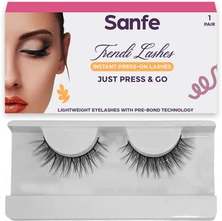 Sanfe Instant Press On Lashes Long Lasting Natural Look No Glue Required P12