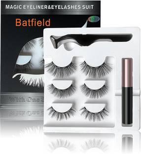 batfield 6PCS Magnetic False Eyelashes, Reusable Fake Eyelashes , Natural False Eyelashes