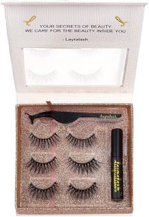 LAYRALASH Hotties Magnetic Eyelashes Lash Kit, 3 pair with 10 Magnet Lashes,Liner,Tweezers