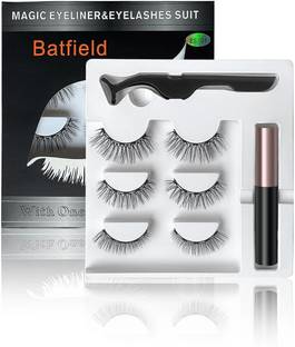 batfield 6PCS Magnetic False Eyelashes, Reusable Fake Eyelashes , Natural False Eyelashes
