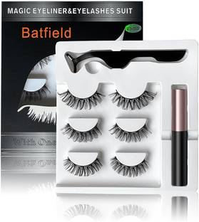 batfield 6PCS False Eyelashes Natural, Reusable Magnetic Eyelashes for Women