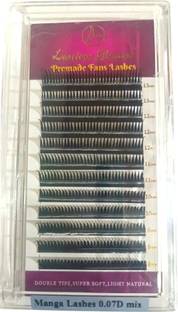 luscious glances 0.07mm Wispy Manga Lash Box Mix Length Volume Lash for a Doll Eye D Curl