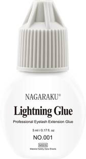 Nagaraku Eyelash Extension Black Glue Eyelash Extension Glue Low Smell Fast Dry 0.5-1S