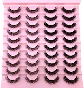 Bombay Vanity 20 Pair Reusable Natural Look 3D False Eyelashes For Party & Bridal Makeup H25