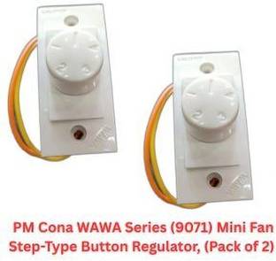 PM Cona WAWA 9071, Mini Fan (Pack of 2) Step-Type Button Regulator